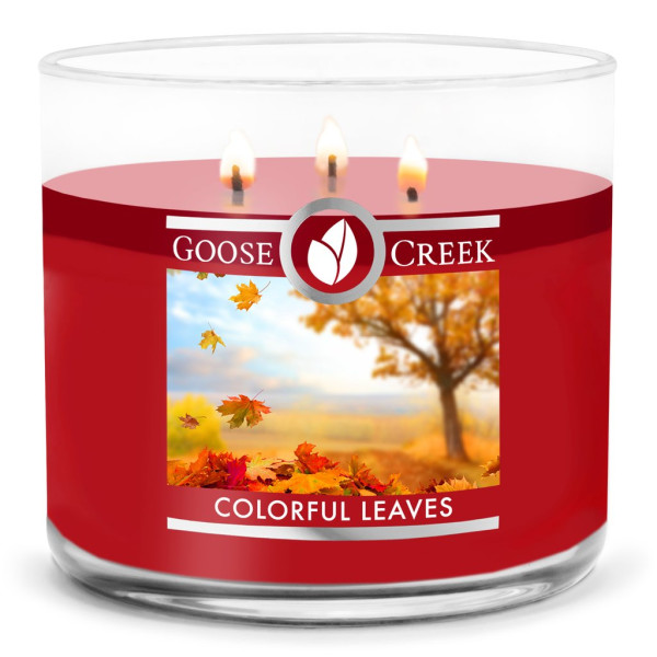 Colorful Leaves 3-Docht-Kerze 411g