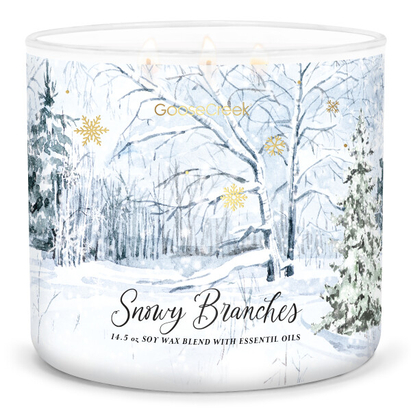 Snowy Branches 3-Docht-Kerze 411g
