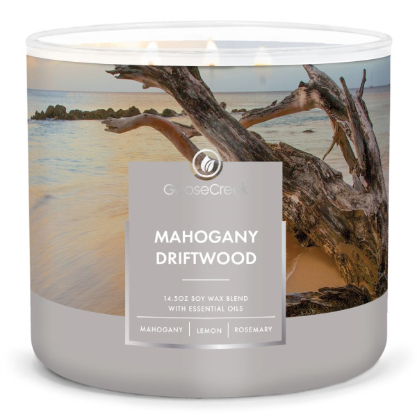 Mahogany Driftwood 3-Docht-Kerze 411g