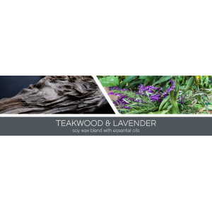 Teakwood &amp; Lavender 3-Wick-Candle 411g