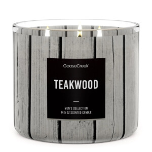 Teakwood 3-Docht-Kerze 411g