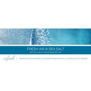 Fresh Air &amp; Sea Salt - Refresh 3-Wick-Candle 411g