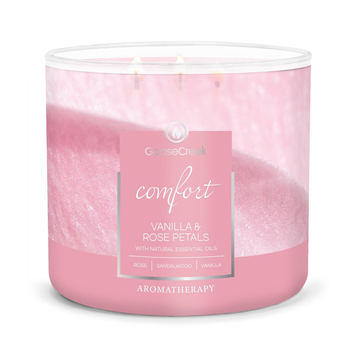 Vanilla & Rose Petals Comfort 3DochtKerze 411g, 25,95