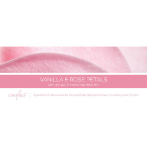 Vanilla & Rose Petals - Comfort 3-Wick-Candle 411g