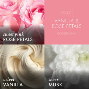 Vanilla &amp; Rose Petals - Comfort 3-Wick-Candle 411g