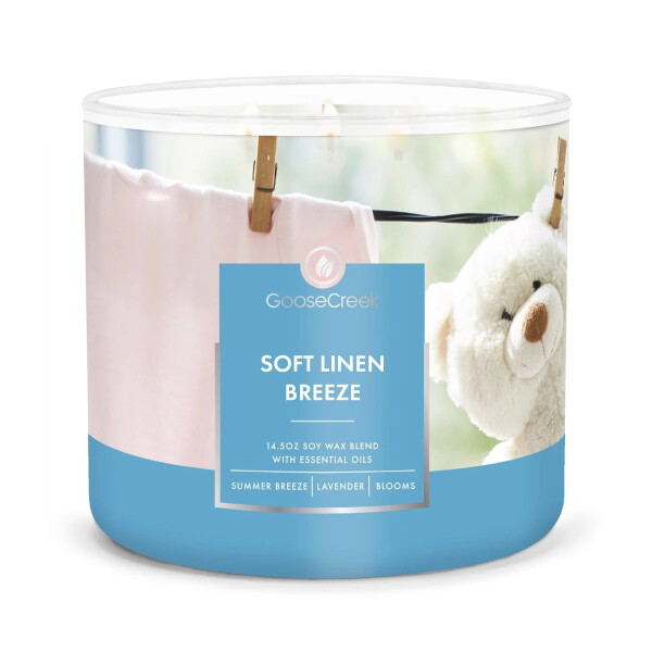 Soft Linen Breeze 3-Wick-Candle 411g