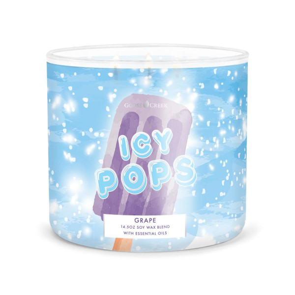 Grape - Icy Pops 3-Wick-Candle 411g