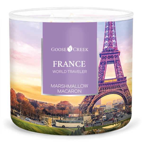 Marshmallow Macaron - France 3-Docht-Kerze 411g