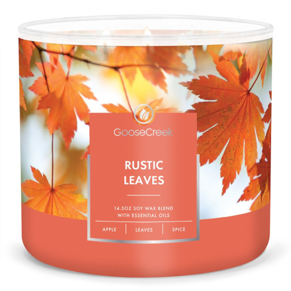 Rustic Leaves 3-Docht-Kerze 411g