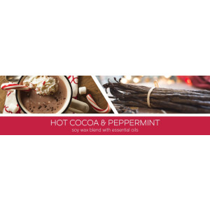 Hot Cocoa & Peppermint 3-Wick-Candle 411g