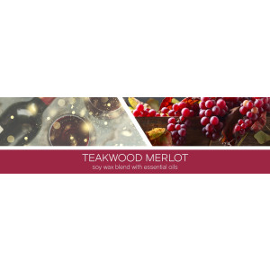 Teakwood Merlot 3-Docht-Kerze 411g
