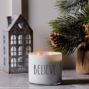 Marshmallow Snowcream - BELIEVE 3-Docht-Kerze 411g