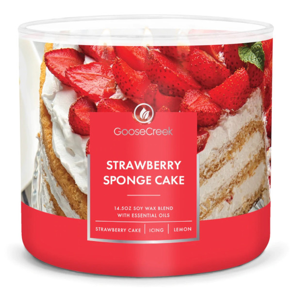 Strawberry Sponge Cake 3-Wick-Candle 411g