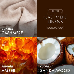 Cashmere Linens 3-Docht-Kerze 411g