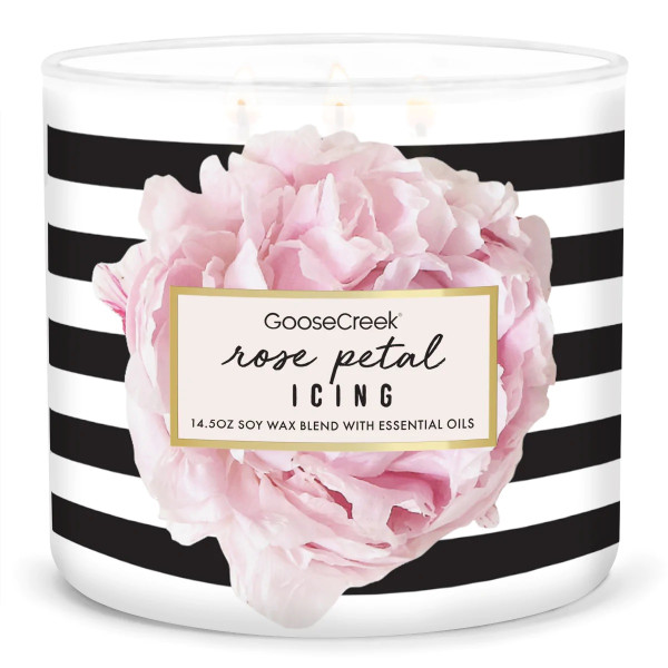 Rose Petal Icing 3-Wick-Candle 411g