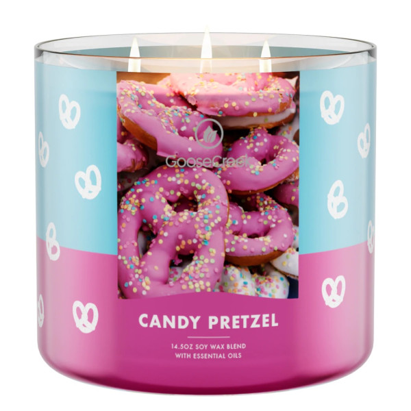 Candy Pretzel 3-Docht-Kerze 411g
