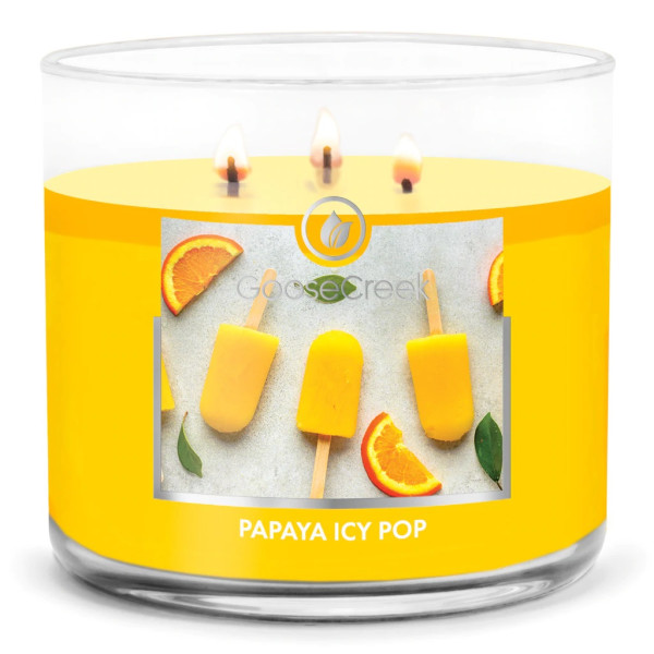 Papaya Icy Pop 3-Docht-Kerze 411g