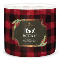 Plaid Button-Up 3-Wick-Candle 411g