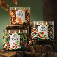 Cold Autumn Leaves 3-Wick-Candle 411g