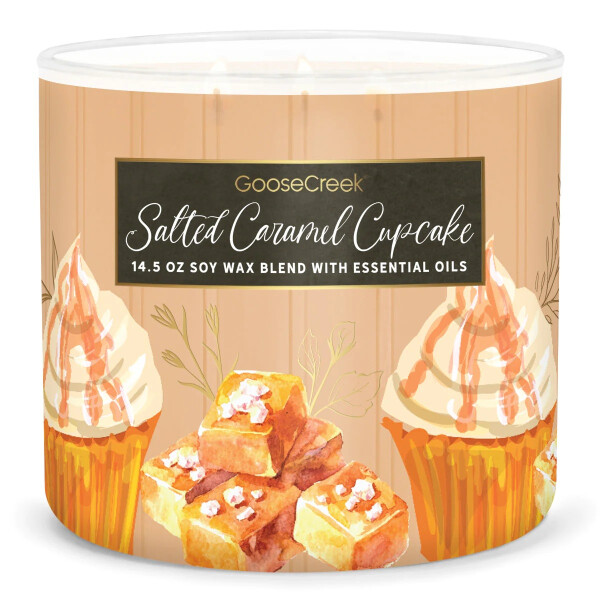 Salted Caramel Cupcake 3-Wick-Candle 411g
