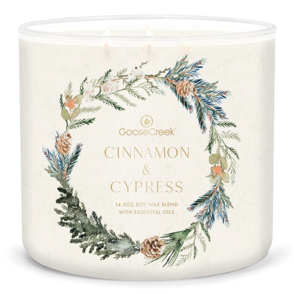 Cinnamon & Cypress 3-Wick-Candle 411g