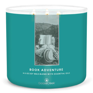 Book Adventure 3-Docht-Kerze 411g