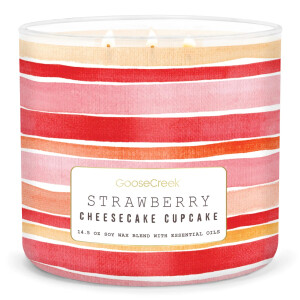 Strawberry Cheesecake Cupcake 3-Wick-Candle 411g
