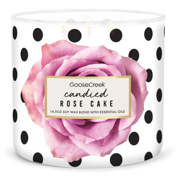 Candied Rose Cake 3-Wick-Candle 411g