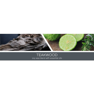 Teakwood 3-Docht-Kerze 411g