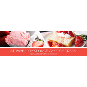 Strawberry Sponge Cake Ice Cream 3-Docht-Kerze 411g