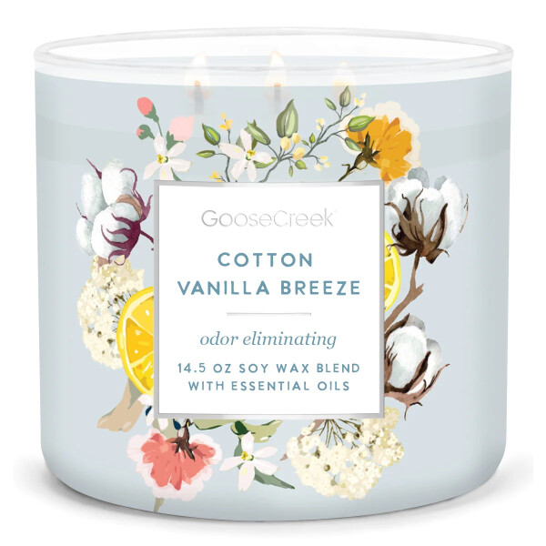 Cotton Vanilla Breeze 3-Wick-Candle 411g
