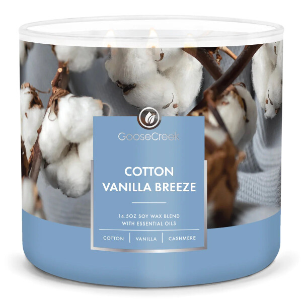 Cotton Vanilla Breeze 3-Wick-Candle 411g