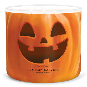 Pumpkin Carving 3-Docht-Kerze 411g Halloween Collection