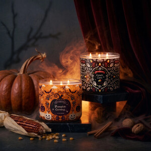 Pumpkin Carving 3-Wick-Candle 411g