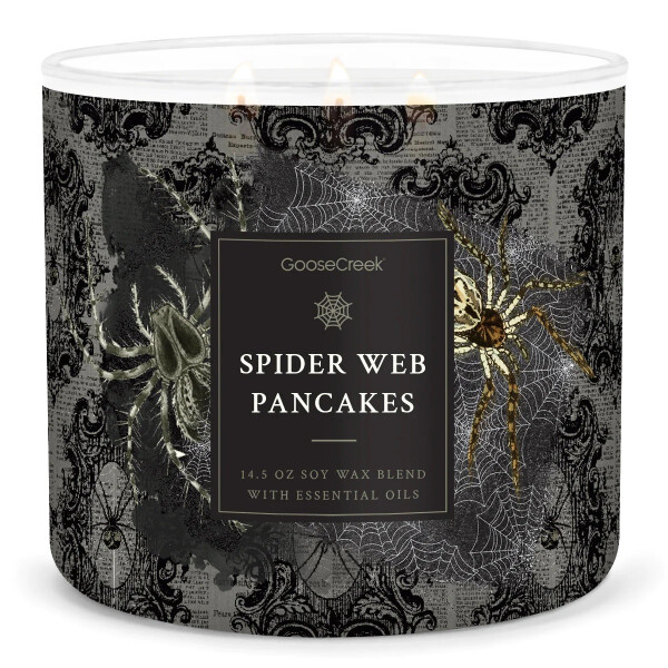 Spider Web Pancakes 3-Wick-Candle 411g Halloween Collection