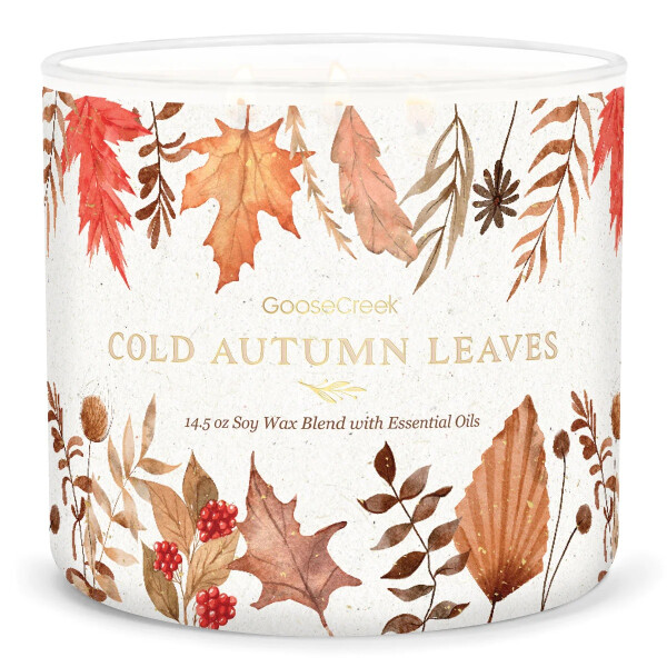 Cold Autumn Leaves 3-Docht-Kerze 411g