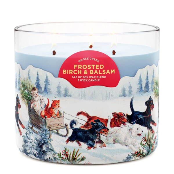 Frosted Birch & Balsam 3-Docht-Kerze 411g