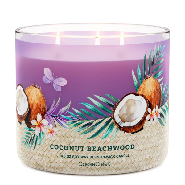 Coconut Beachwood 3-Wick-Candle 411g