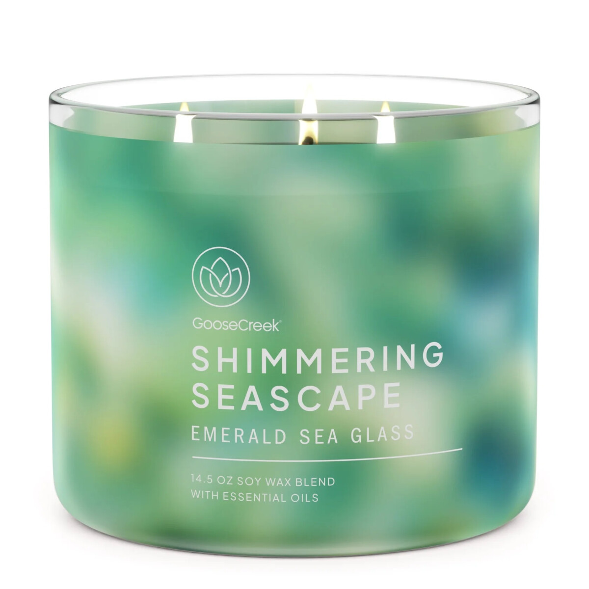 Emerald Sea Glass 3-Docht-Kerze 411g, 25,95 €