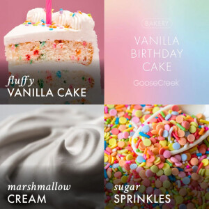 Vanilla Birthday Cake 3-Wick-Candle 411g