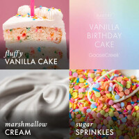 Vanilla Birthday Cake 3-Wick-Candle 411g