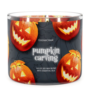 Pumpkin Carving 3-Docht-Kerze 411g