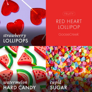 Red Heart Lollipop 3-Docht-Kerze 411g