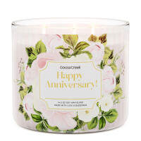 Happy Anniversary - Bouquet of Roses 3-Docht-Kerze 411g