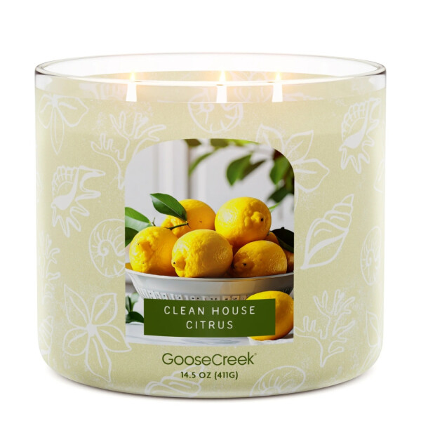 Clean House Citrus 3-Docht-Kerze 411g