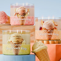 Lemon Boardwalk Cone 3-Docht-Kerze 411g
