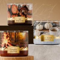 Campfire Leaves 3-Docht-Kerze 411g
