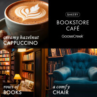 Bookstore Café 3-Wick-Candle 411g