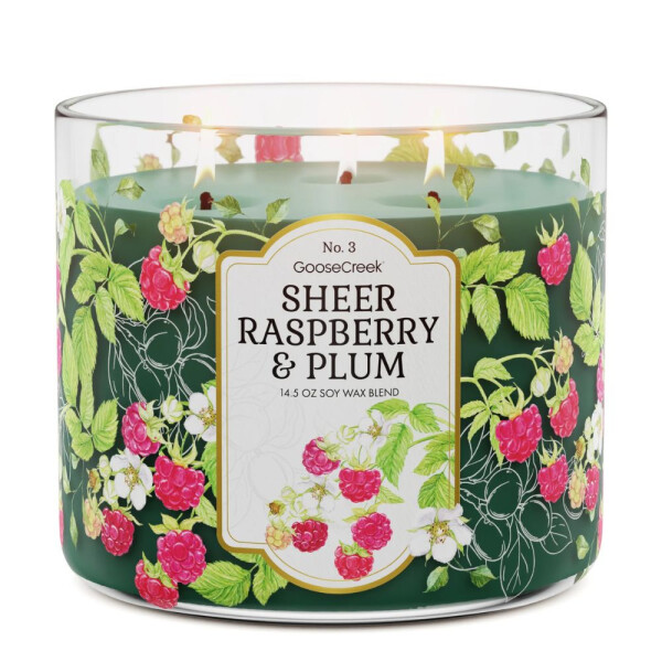 Sheer Raspberry & Plum 3-Docht-Kerze 411g