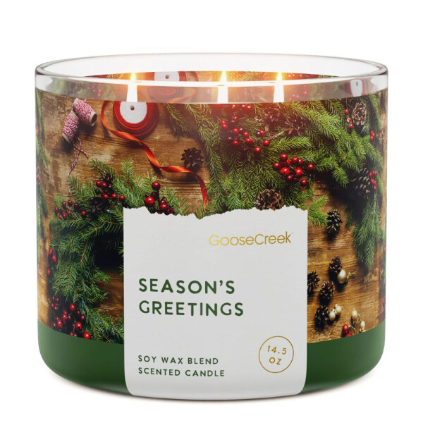 Seasons Greetings 3-Docht-Kerze 411g